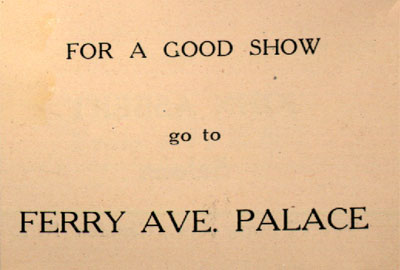Ferry Avenue Palace Theater, 1919