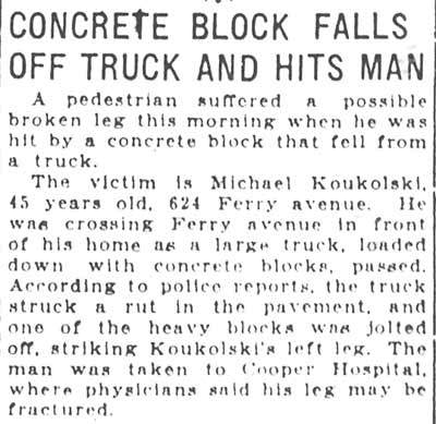 Michael Koukolski article, Camden Courier, May 23, 1925