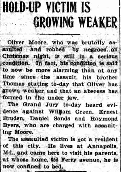 Martha Moore family, Camden Post-Telegram, January 4, 1905