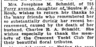 Charles Schmid article, Camden Daily Courier, March 29, 1905