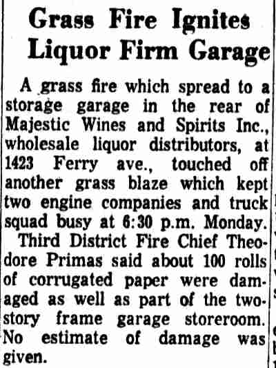 Majestic Wine & Spirits Camden Courier-Post article, April 24, 1962