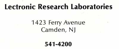 Lectronic Research Laboratories advertisement, 1991 Fire Watch Magazine