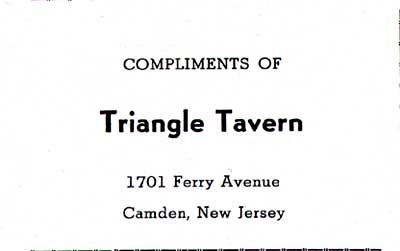 Triangle Tavern Veterans Boxing Association Ring No. 6 banquet program advertisement, 1961
