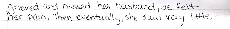 Handwritten memoir — I Remember Charlie and Ann Skabicki, by Loretta Wilson, page 4