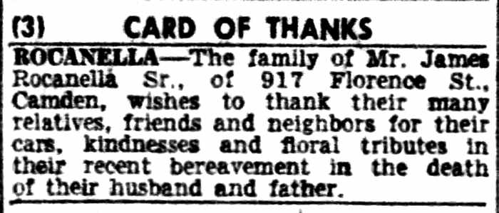 James Rocanella, November 9, 1950