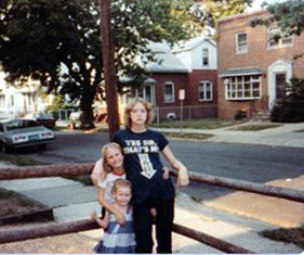 Floyd Miller family, 17 North 33rd Street, about 1980