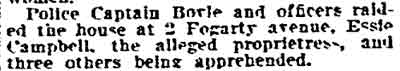 Police raid at 2 Fogarty avenue — Philadelphia Inquirer, June 14, 1909