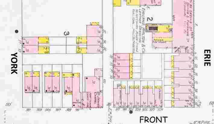 1906 Sanborn Map — intersection of North Front Street and North Street