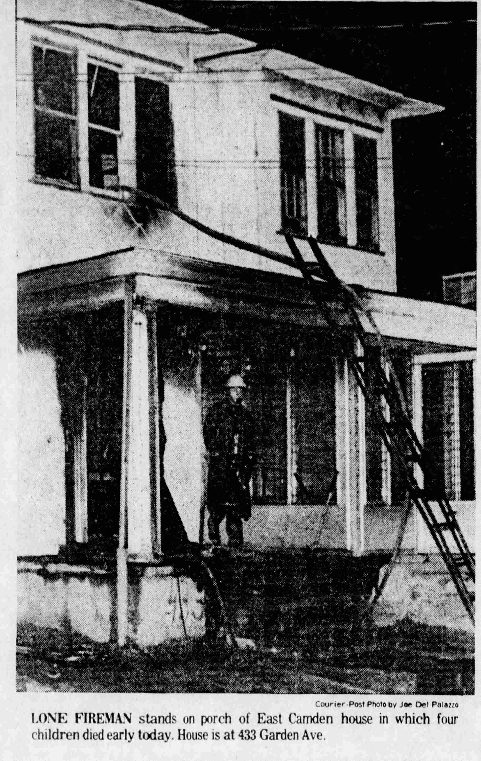 433 Garden Avenue — fire damage, January 1975