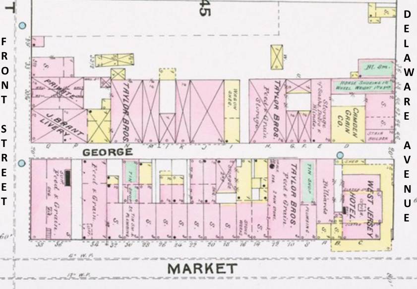 1891 Sanborn Map of George Street area