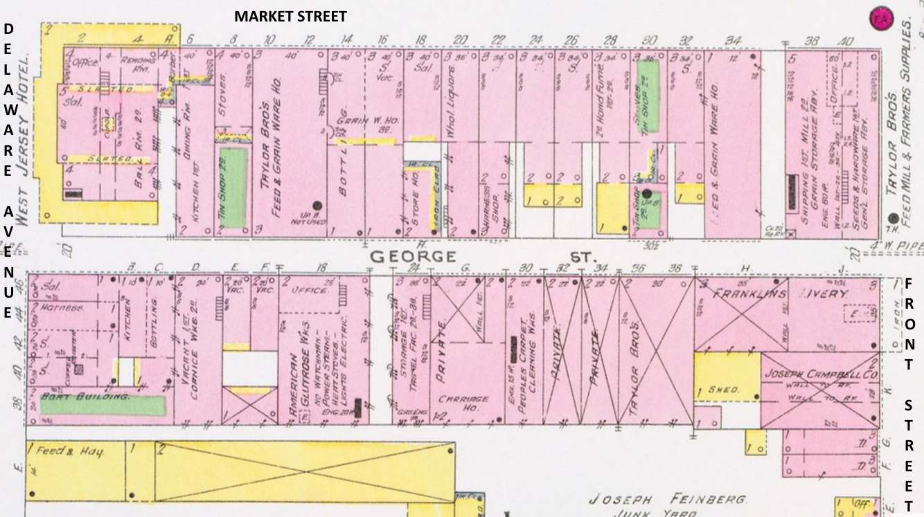 1906 Sanborn Map of George Street area