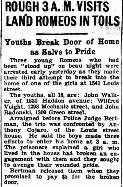 John Radonski of 1309 Green Street arrested for breaking into Louis Street home