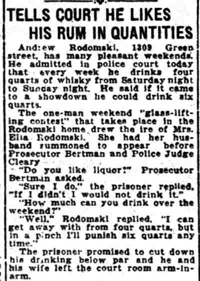 Andrew Rodomski tells court he likes his rum, 1309 Green Street