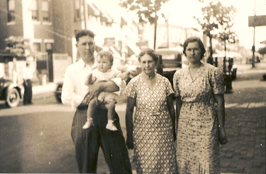 Late 1930s — Looking West on Newton Avenue from Haddon Avenue, standing next to Bushey's Drugstore at 461 Haddon Avenue