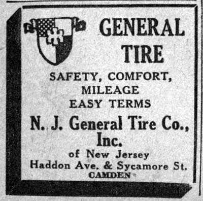 NJ General Tire Co. Inc. at Sycamore Street and Haddon Avenue, 1933