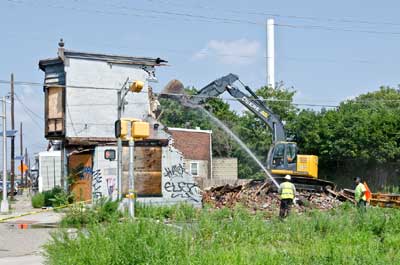 Demolition of 940 Haddon Avenue, August 9, 2012