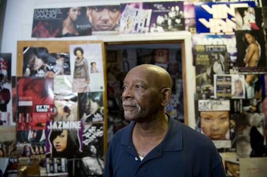 Owner Dona 'Joe' Lumpkin at Lori's Records, 1244 Haddon Avenue