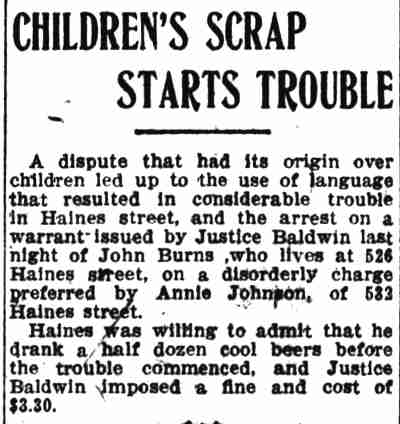 Children's Scrap Starts Trouble — Camden Post-Telegram, June 24, 1908