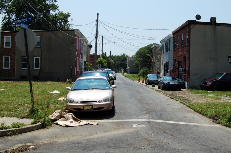 Looking south from Benson Street at Henry Street, July 30, 2006