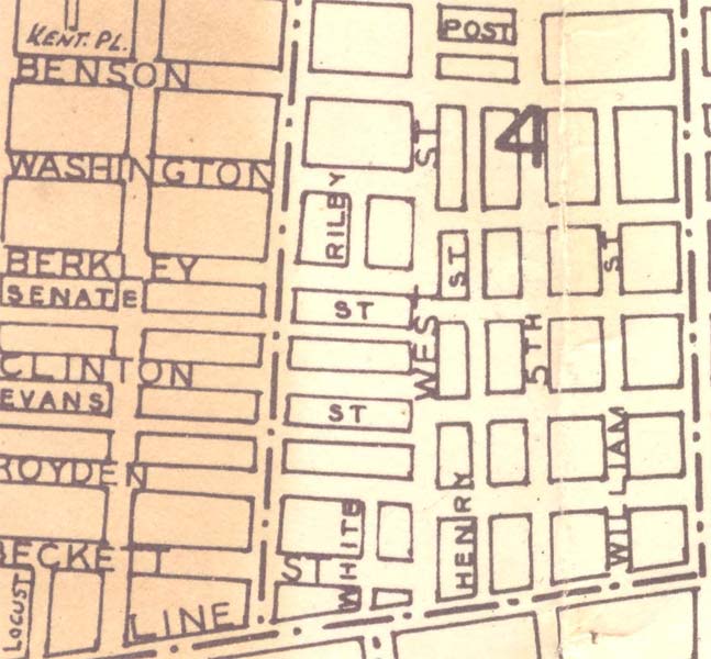 1946 map showing Henry Street in South Camden