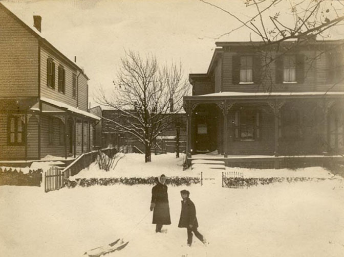 Looking across High Street from the porch of 2919, about 1906