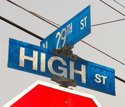 North 29th Street and High Street, July 25, 2006