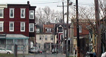Howard and York Streets as seen from Erie Street, Looking South, April 1, 2004