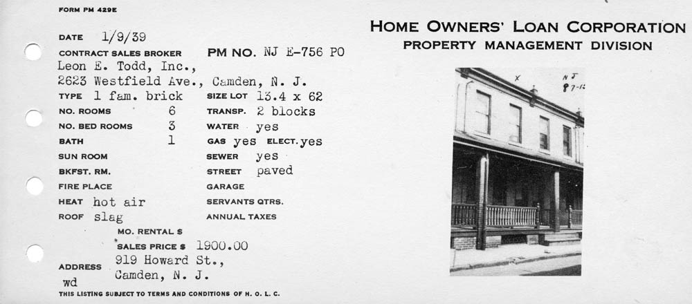 919 Howard Street, 1940