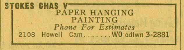 Nick & Sons Auto Parts, 2108 Howell Street, 1955 New Jersey Bell Yellow Pages