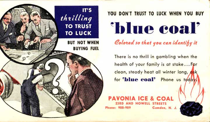 Pavonia Ice & Coal Company advertisement