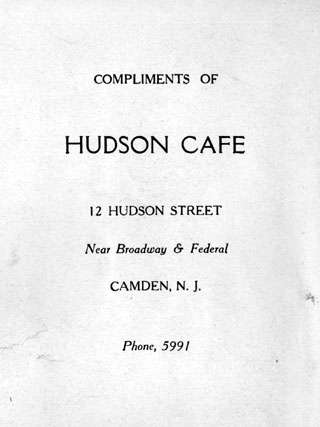 Cafe Hudson, 12 Hudson Street — Tall Cedars of Lebanon, Camden Forest No. 5, 6th Annual Show program, April 23-25, 1931