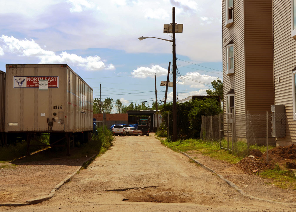 Looking south on Hyde Park Street from Kaighn Avenue, August 24, 2011
