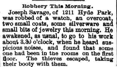 Robbery This Morning — Camden Post, October 13, 1893