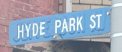 Looking south on Hyde Park Street from Kaighn Avenue, December 22, 2001
