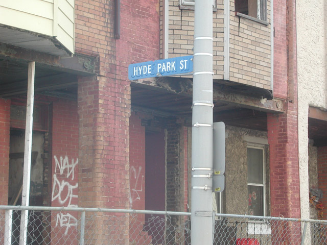 Southwest corner of Kaighn Avenue and Hyde Park Street, December 22, 2001