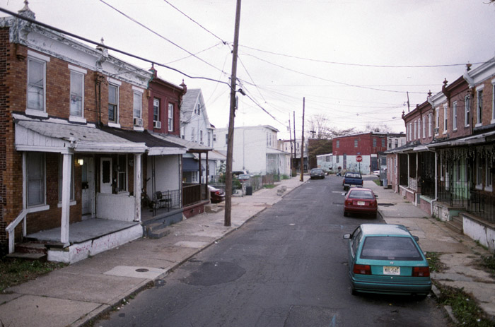 Looking northwest on Boyd Street toward Carman Street and South 20th Street, 2004