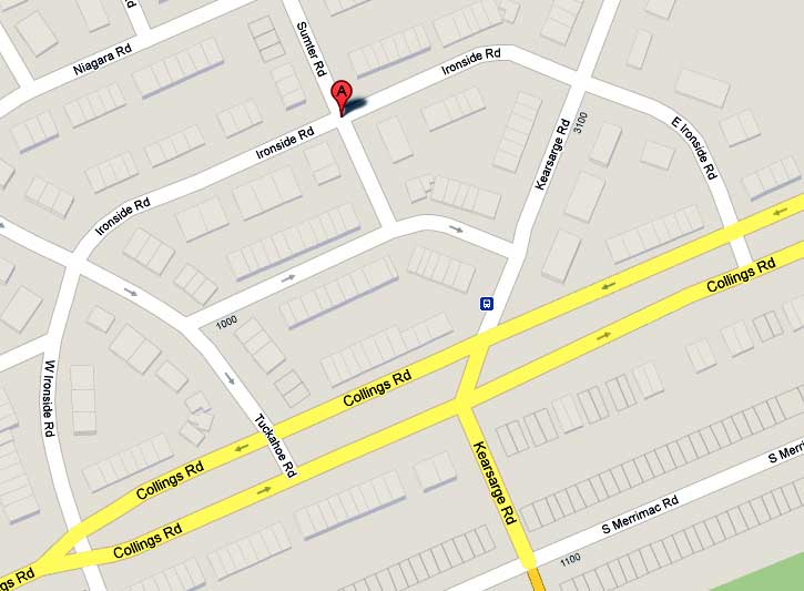 Map of Ironsides Road in the Fairview section of Camden