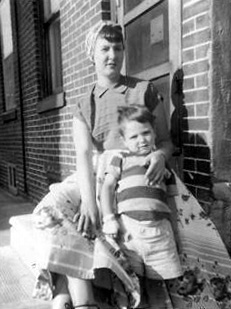 Doris Emore with brother Ricky, 906 Howard Street