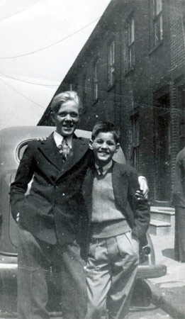 Jim Bessing and Gene Edwards, Howard Street, Easter 1943