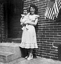 Louise Franco Rossi and her daughter Caroline, 919 Howard Street