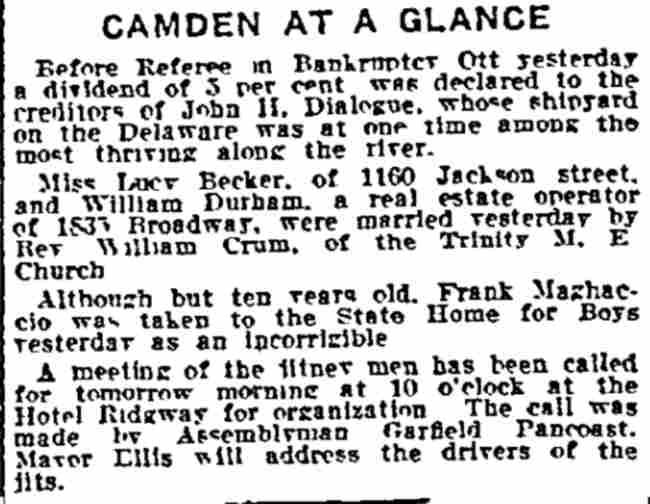 Philadelphia Inquirer, June 17, 1915