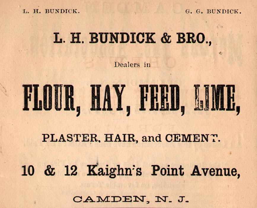 L. H. Bundick & Bro., Flour, Hay, Feed, Lime - 1870s