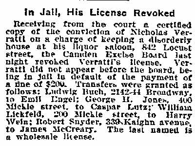 Newspaper clipping about 842 Locust Street, 1908