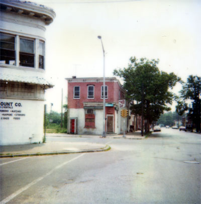 The former Lobey's Bar, then called The 400 Club, at 400 Kaighn Avenue as seen from South 4th Street and Newton Avenue, July 4, 1974