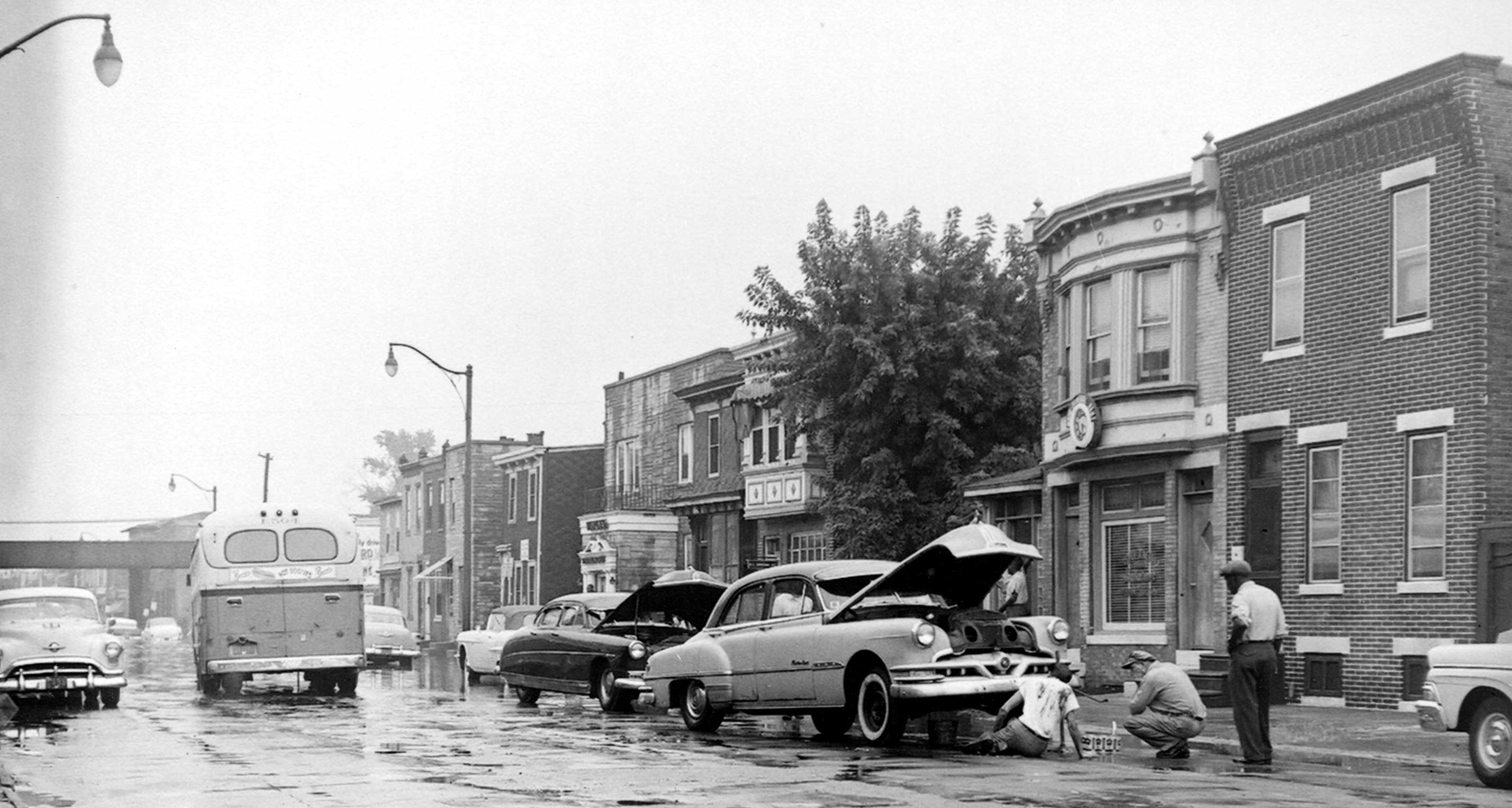 836 to 816 Kaighn Avenue flood, August 11, 1958