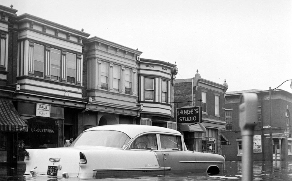 1002-1008 Kaighn Avenue flood, August 11, 1958