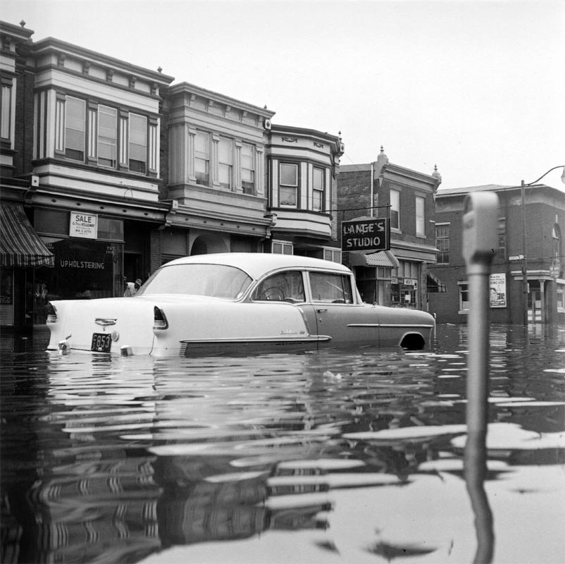 1002-1008 Kaighn Avenue flood, second view, August 11, 1958