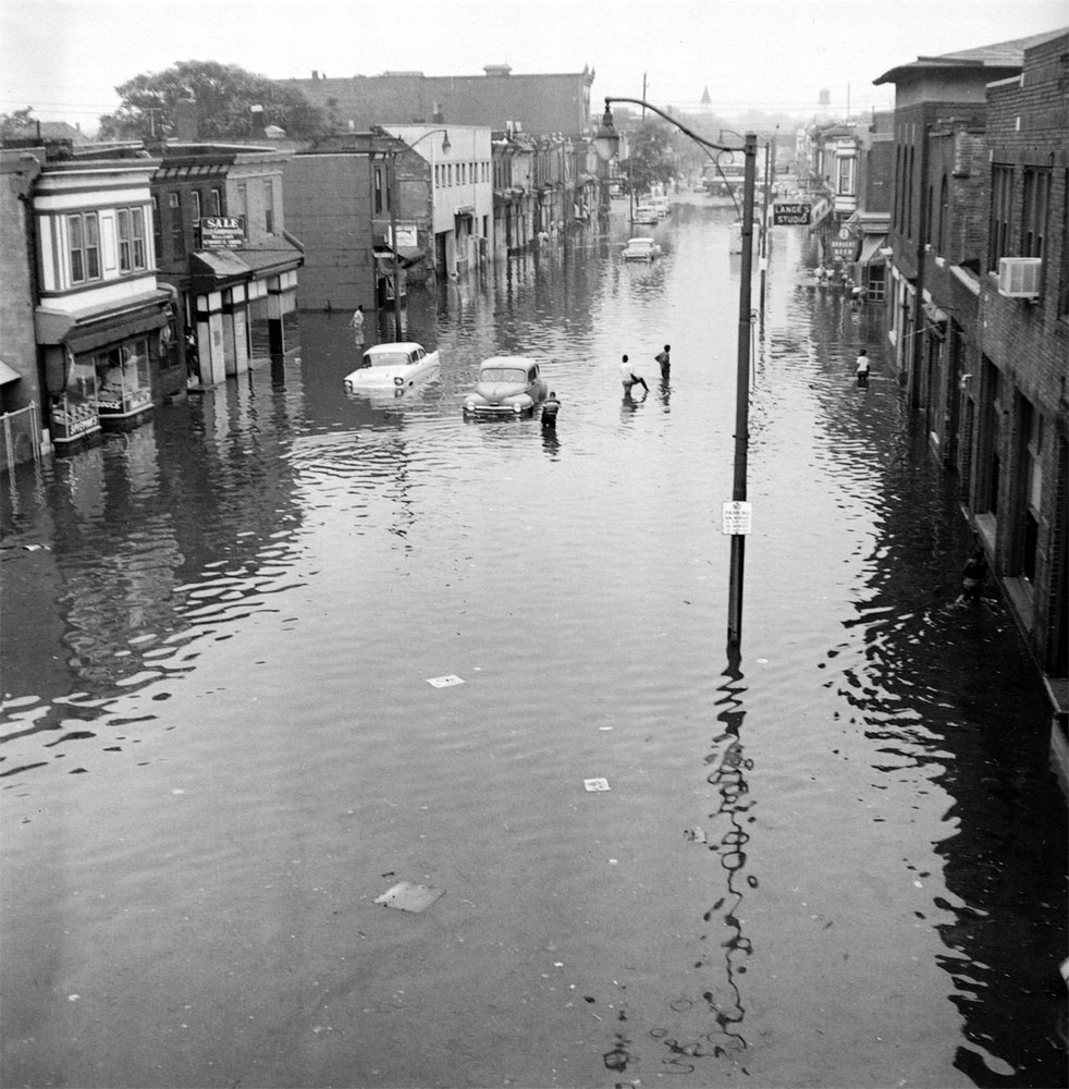 Looking east toward South 10th Street and Kaighn Avenue, second view, August 11, 1955