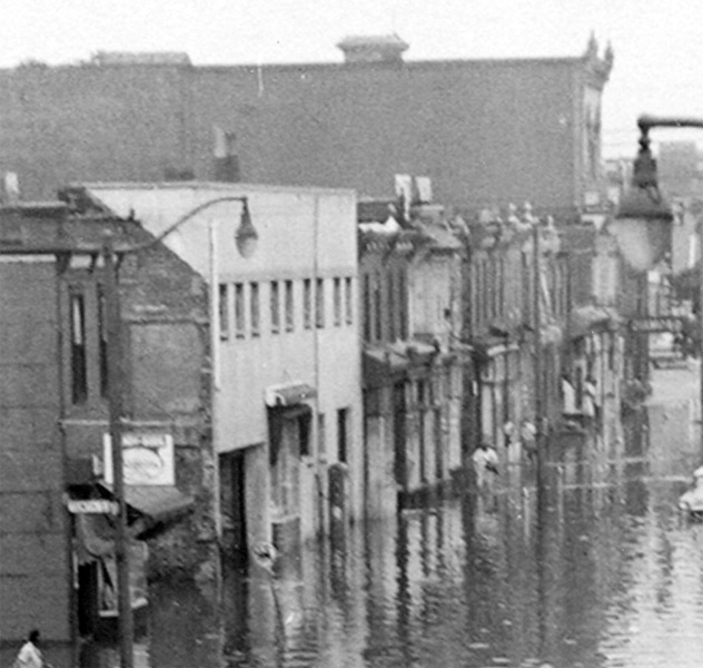 1001 to 1047 Kaighn Avenue flood, August 11, 1958