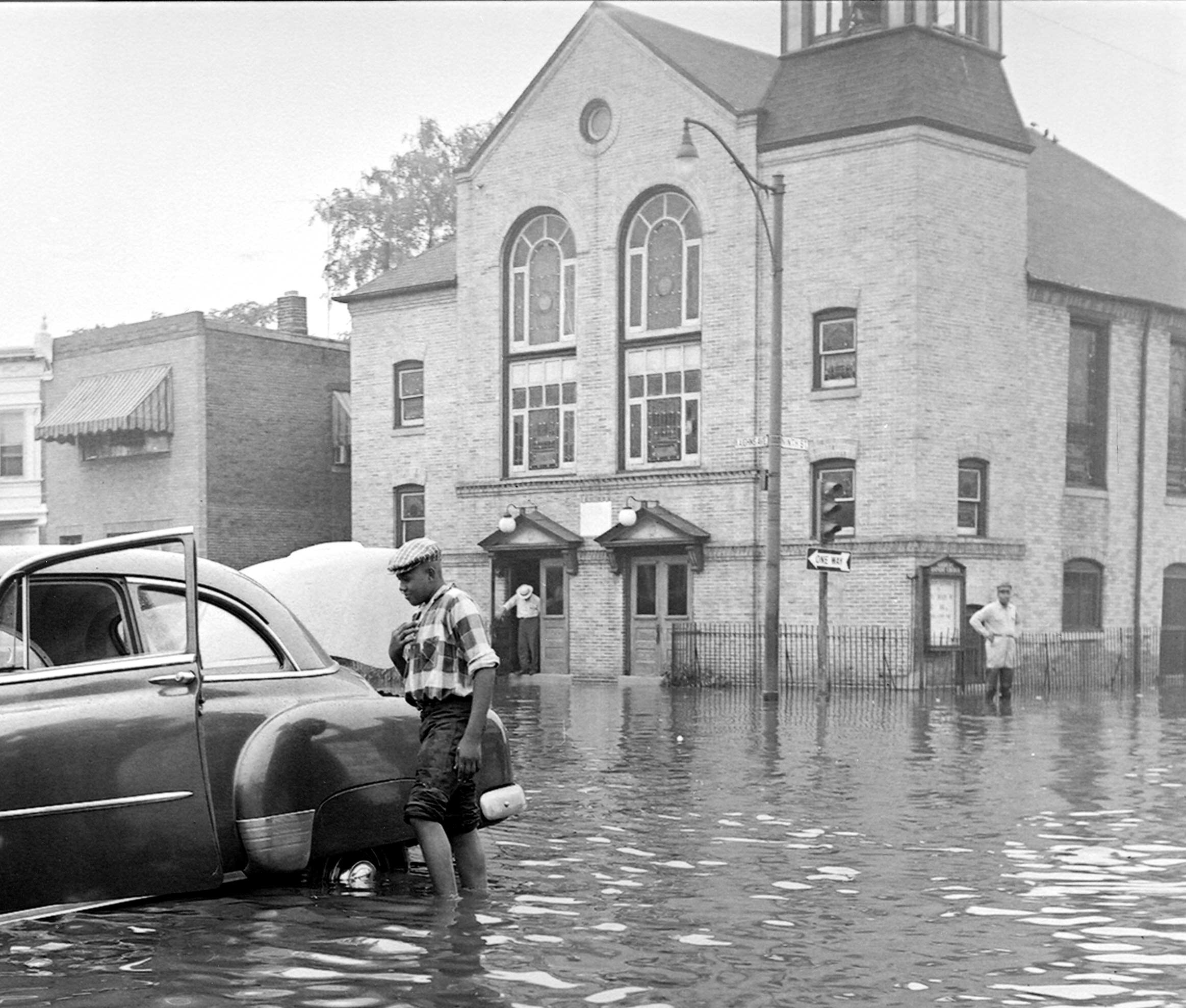 9th Street and Kaighn Avenue flood, August 11, 1958